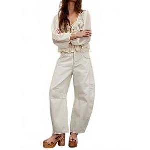 NEW FREE PEOPLE free people the good luck mid rise barrel in milk